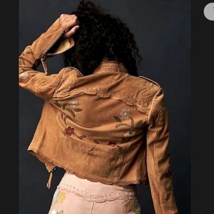 Free People Honey Buzz Suede Moto Jacket